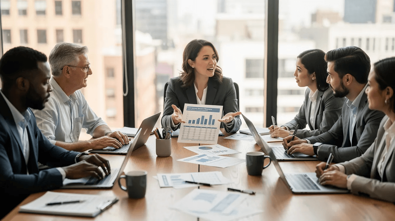 Board presentation of business loan calculations